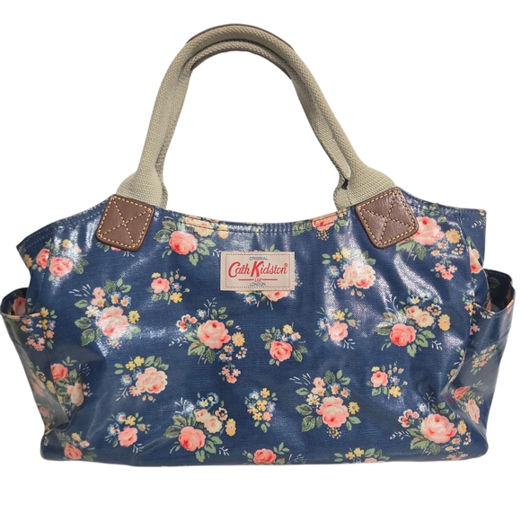 Cath Kidston Handbags - Cath Kidston Vintage Blue Floral Canvas Tote Women's Bag
